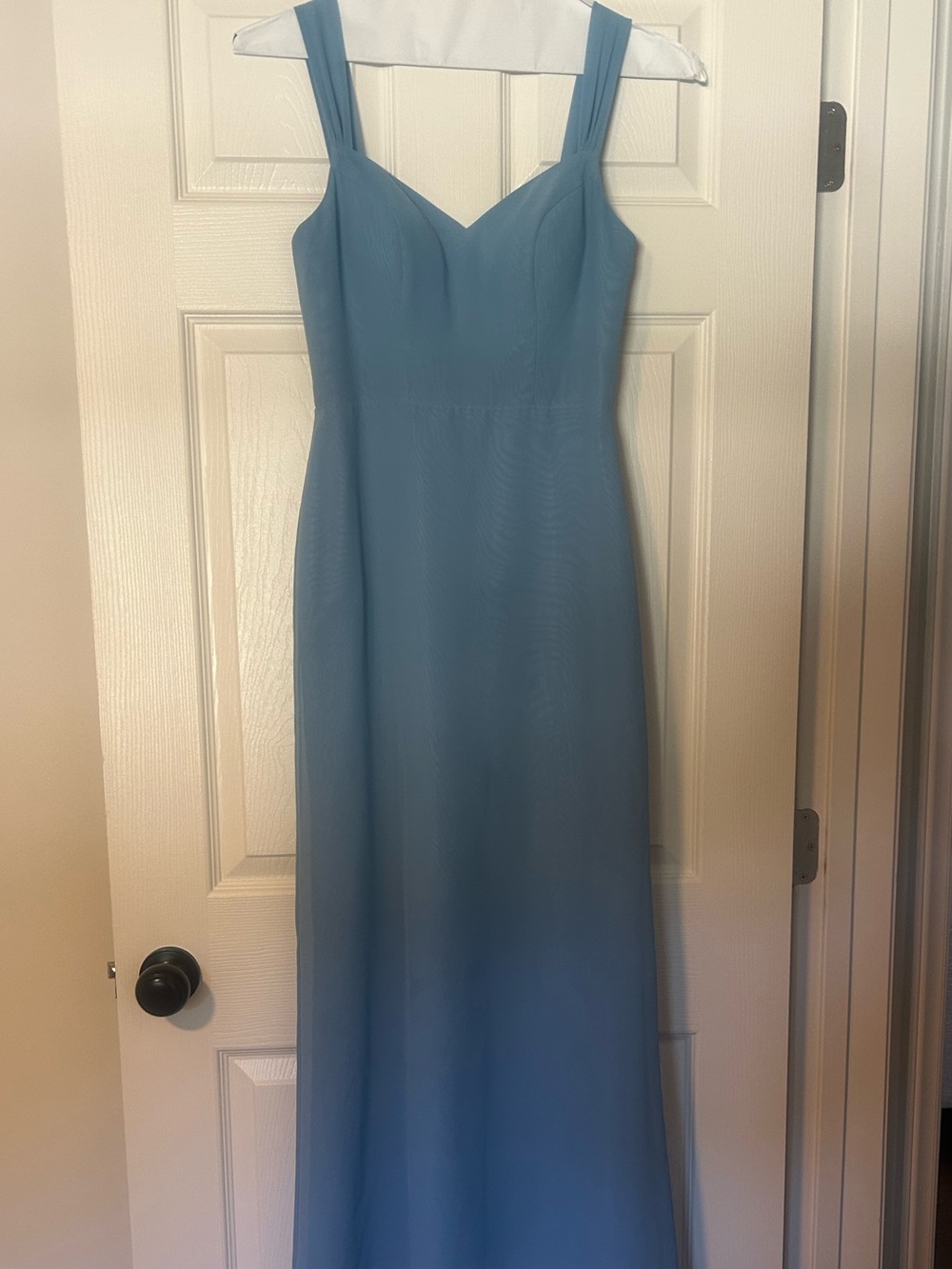 Azazie Denice Steel Blue Maxi Dress